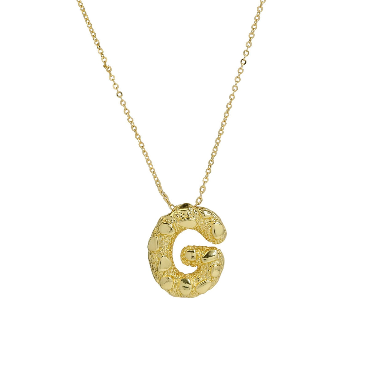 Micro Pave Initial Pendant Necklace