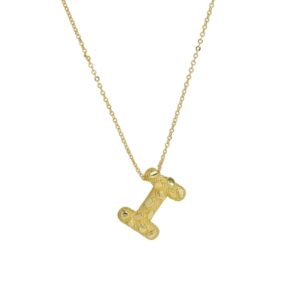 Micro Pave Initial Pendant Necklace