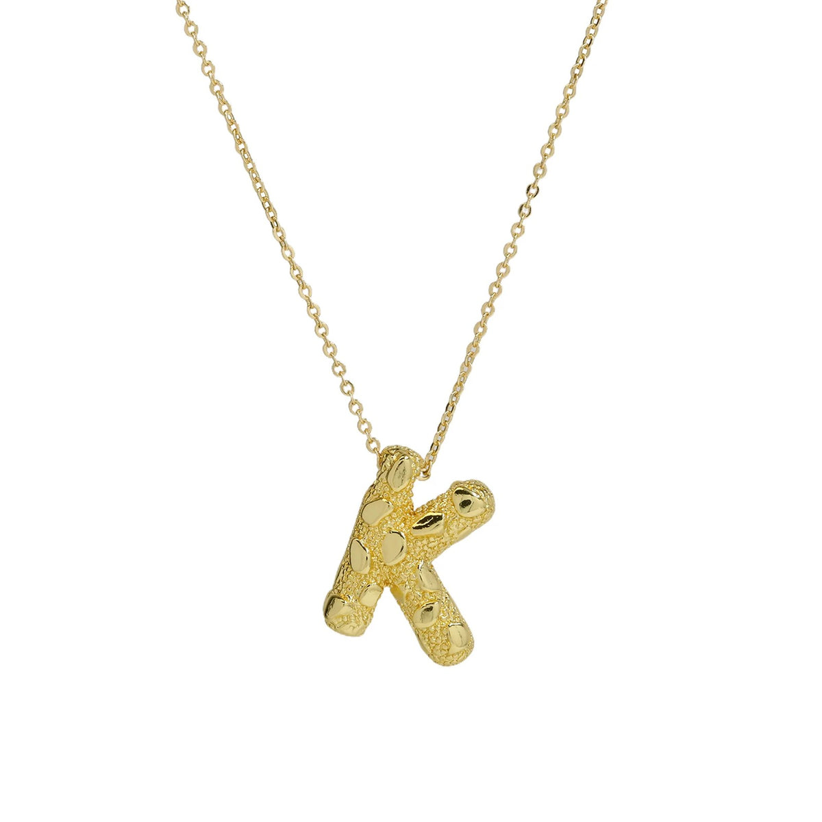 Micro Pave Initial Pendant Necklace