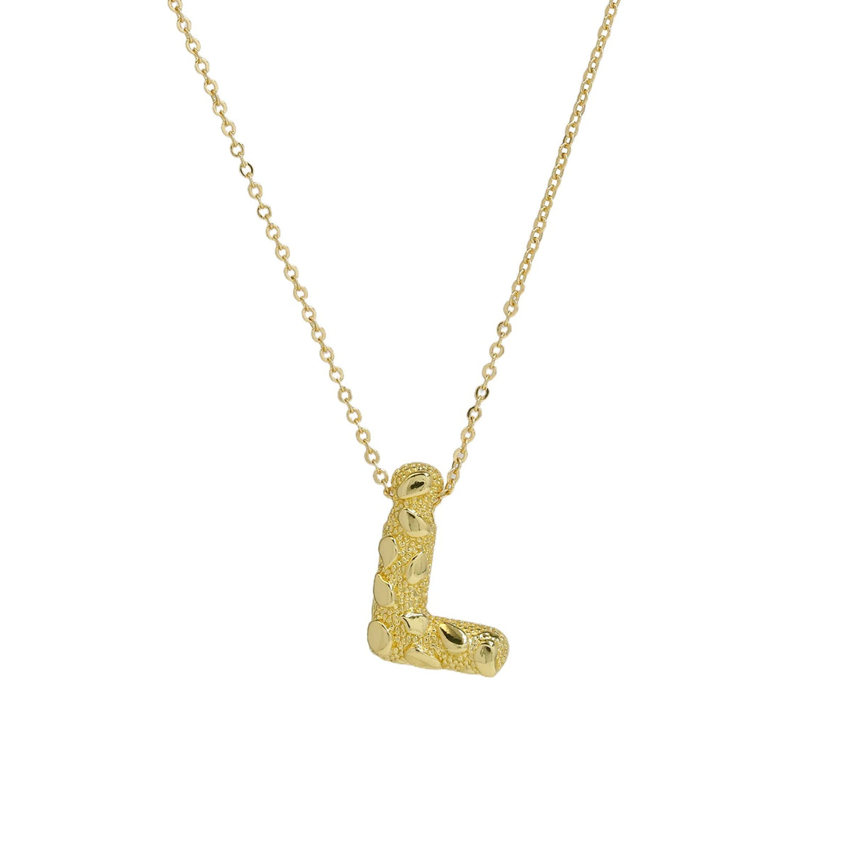 Micro Pave Initial Pendant Necklace