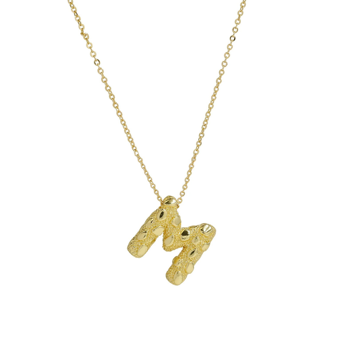 Micro Pave Initial Pendant Necklace