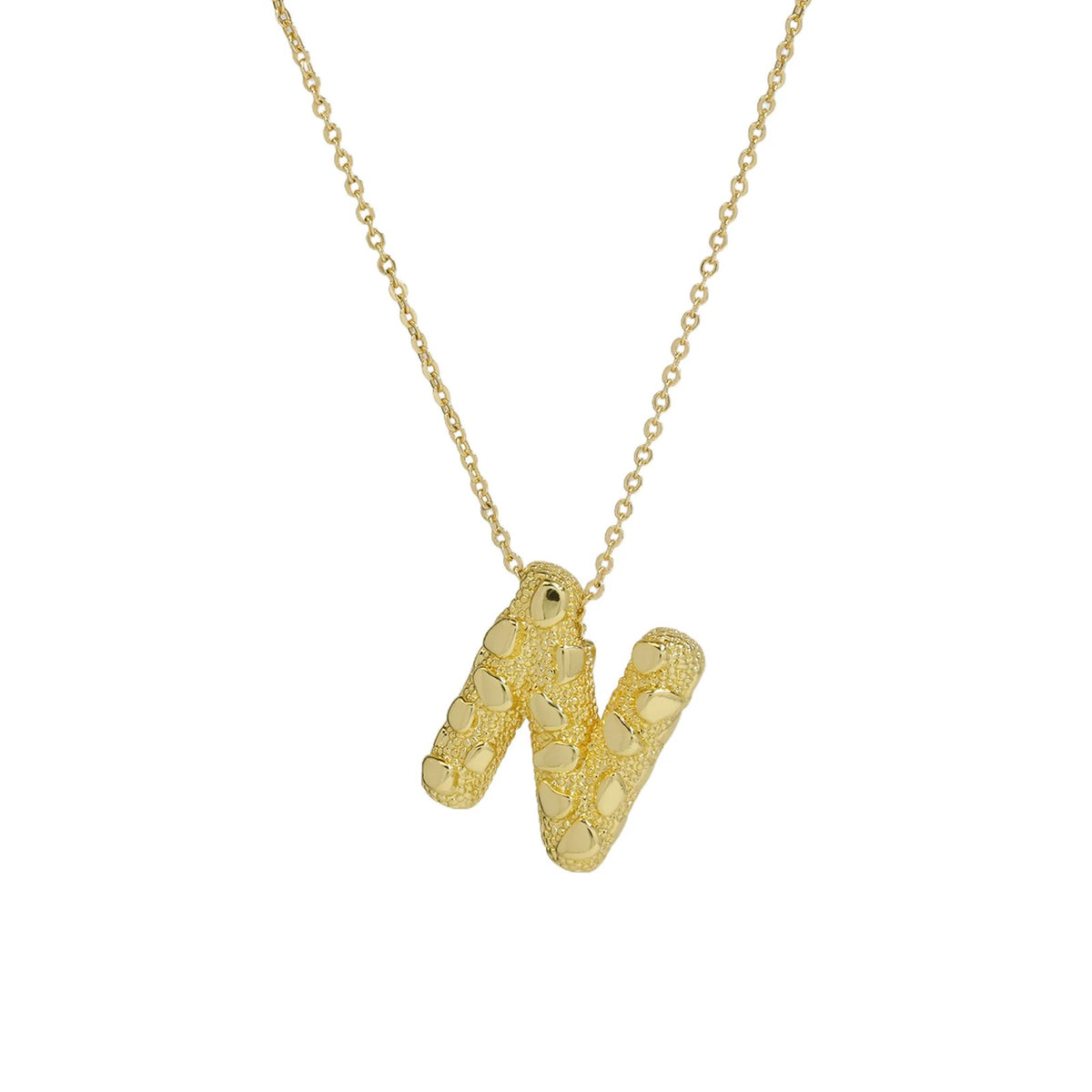 Micro Pave Initial Pendant Necklace