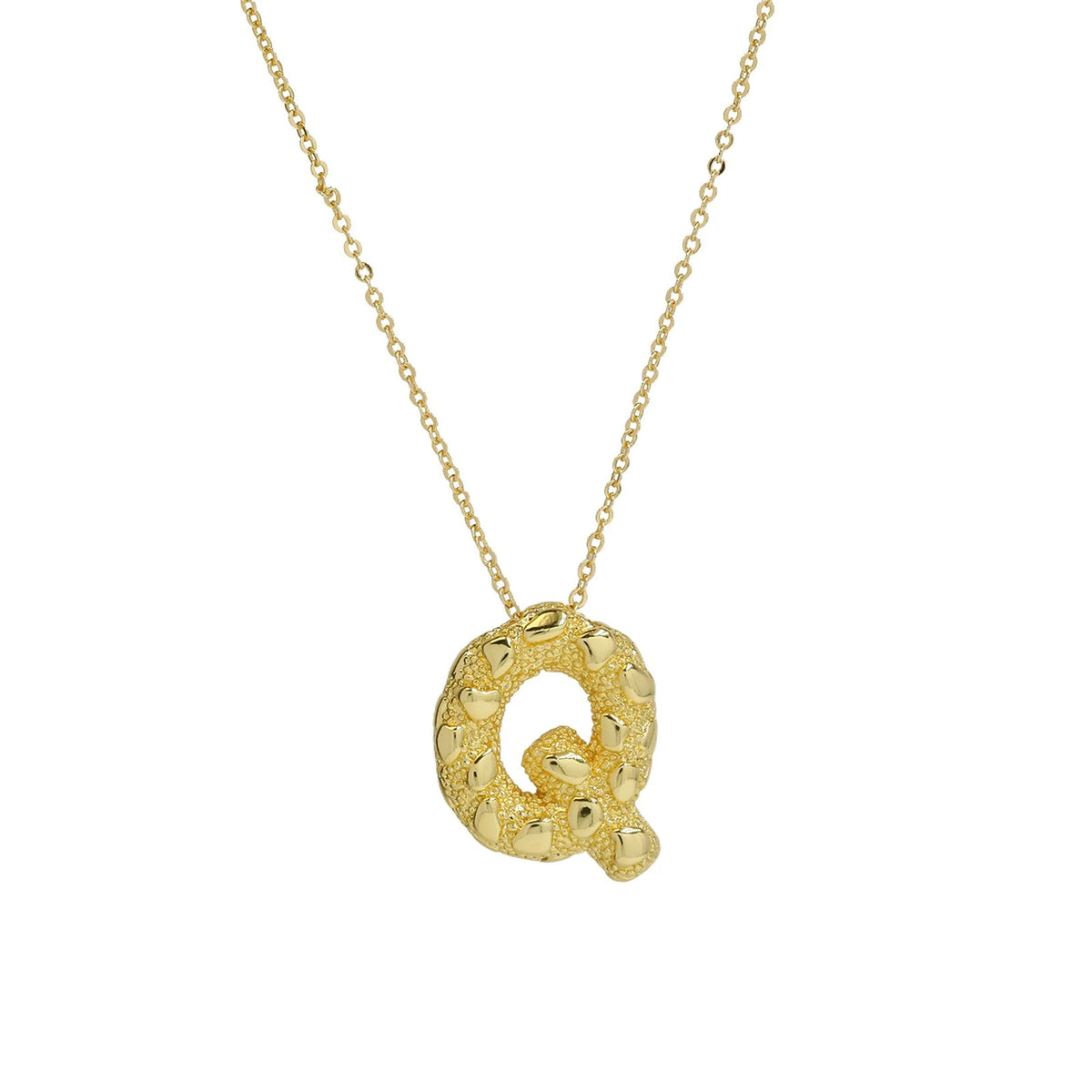 Micro Pave Initial Pendant Necklace