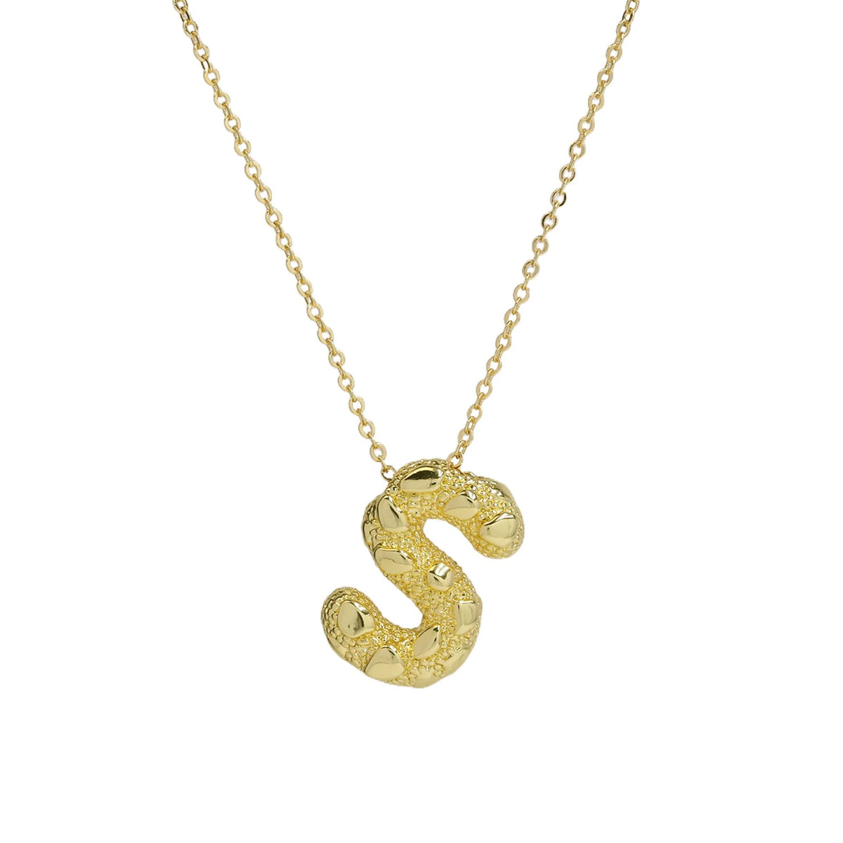 Micro Pave Initial Pendant Necklace