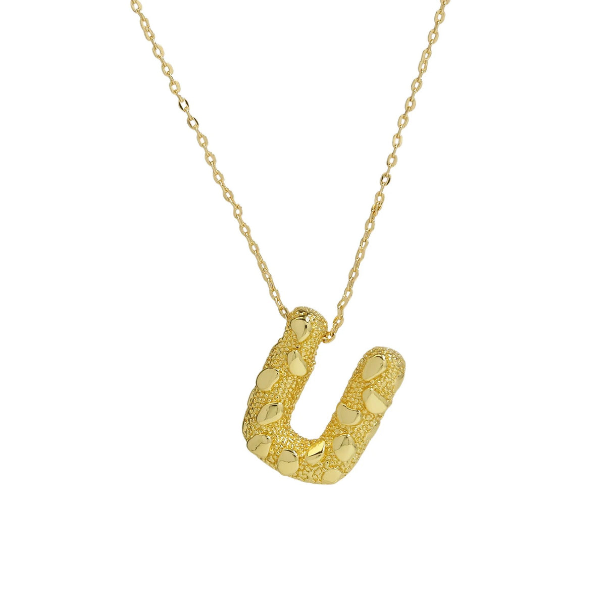 Micro Pave Initial Pendant Necklace