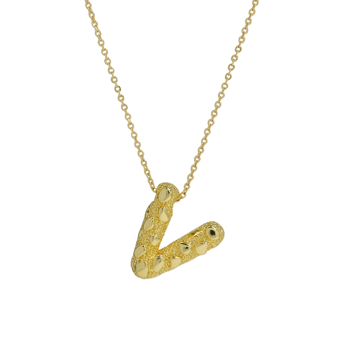 Micro Pave Initial Pendant Necklace