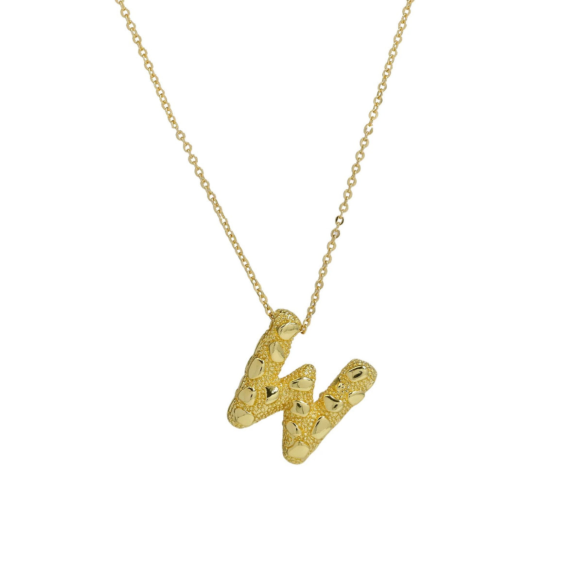 Micro Pave Initial Pendant Necklace