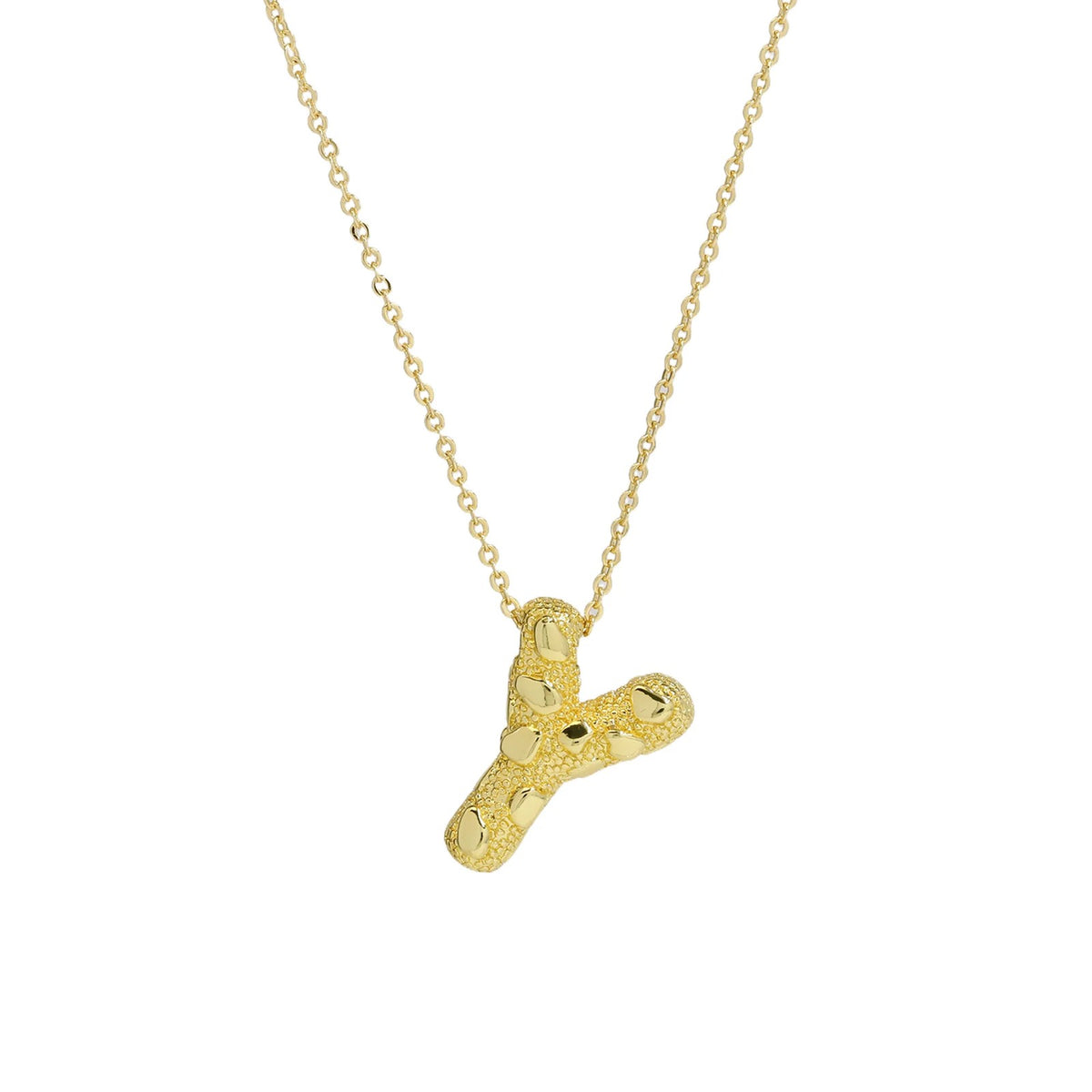 Micro Pave Initial Pendant Necklace