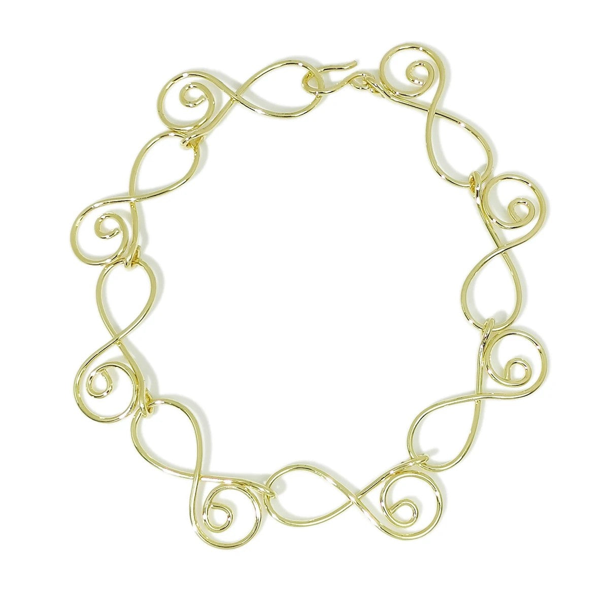 Infinity Scroll Collar Necklace