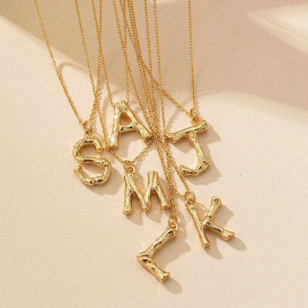 Twisted Initial Necklace