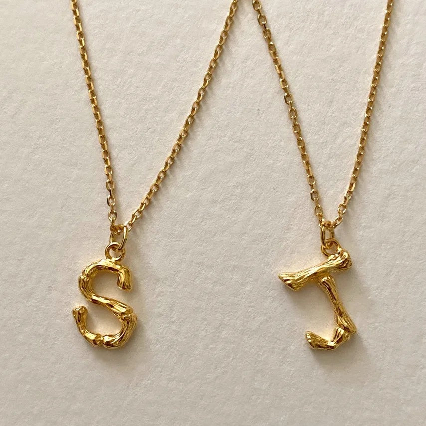Twisted Initial Necklace