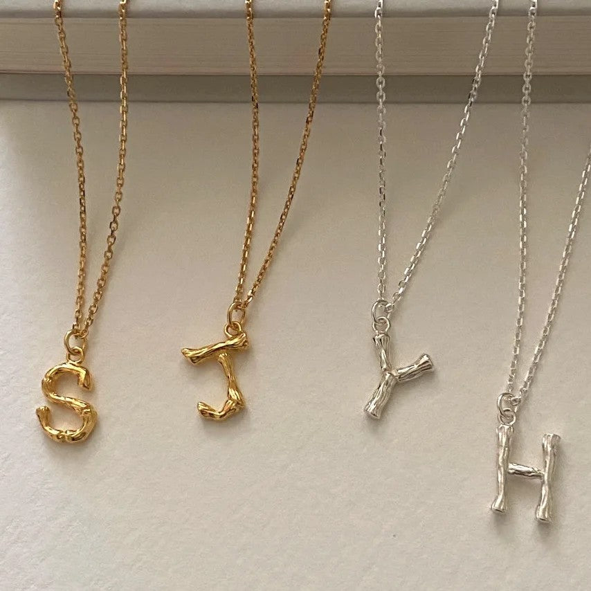 Twisted Initial Necklace