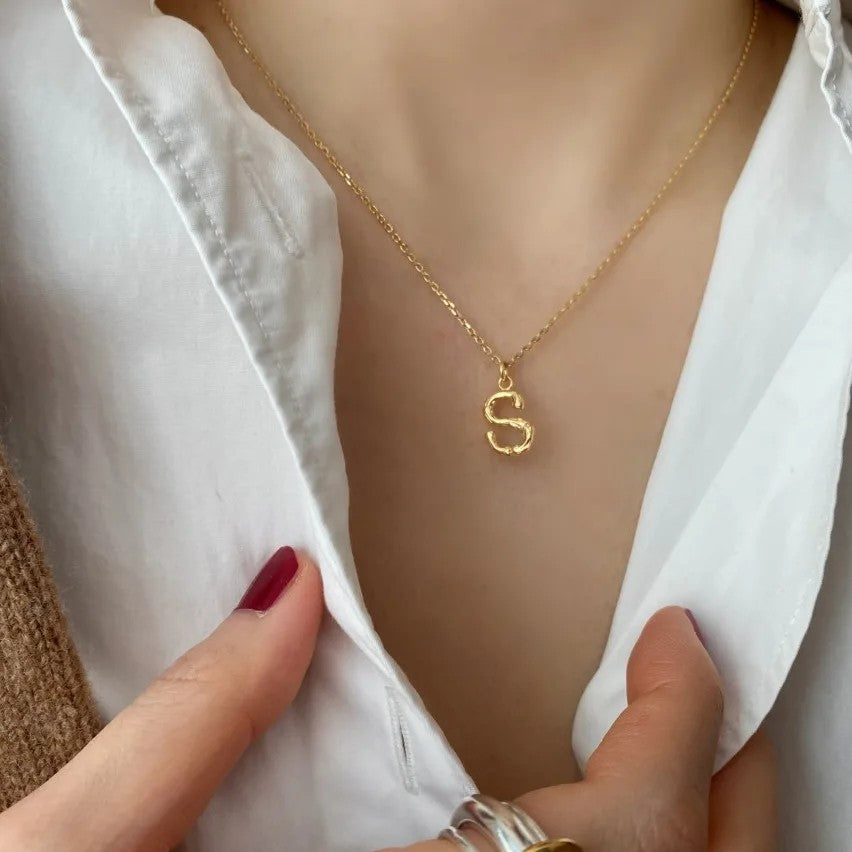 Twisted Initial Necklace