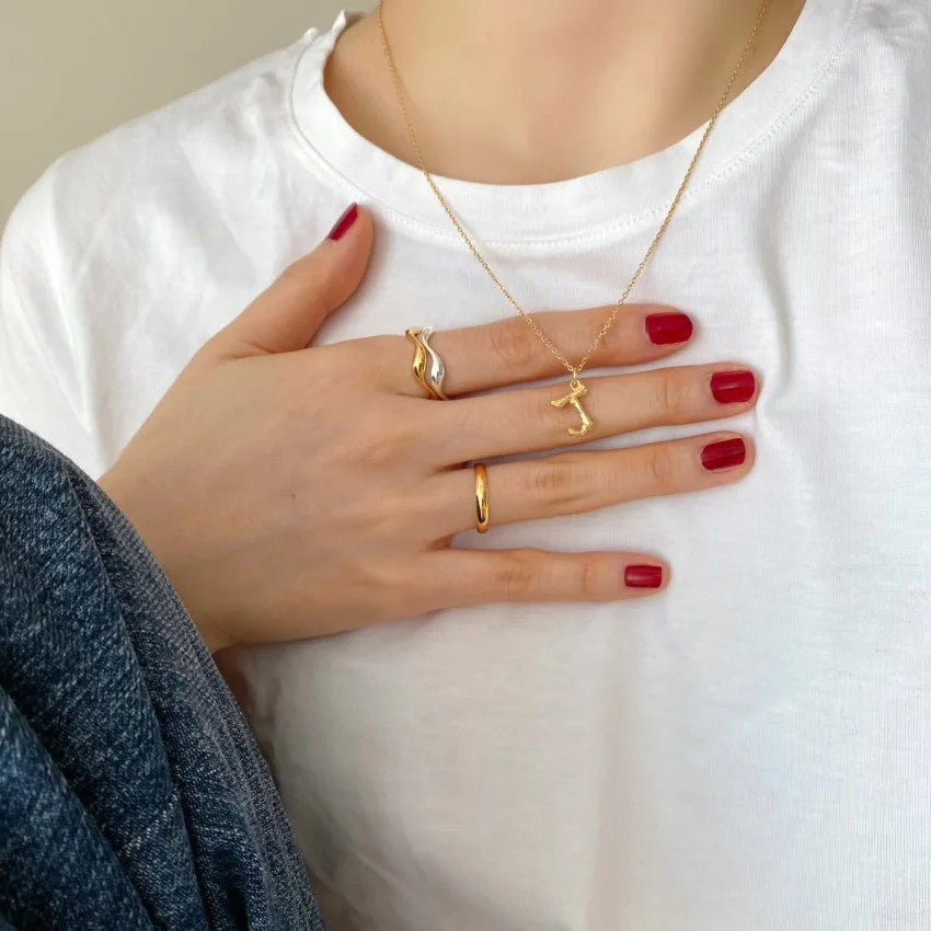Twisted Initial Necklace