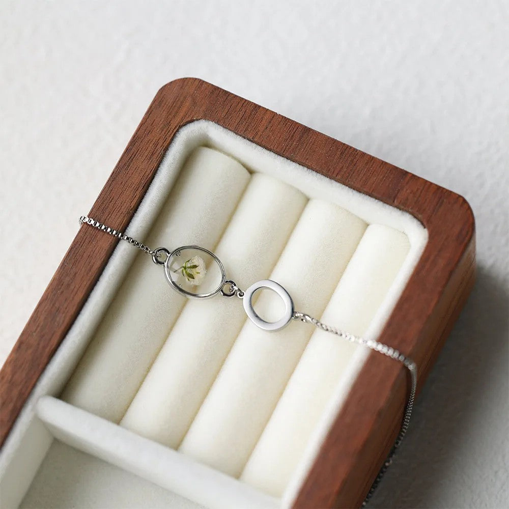 Floral Initial Bracelet