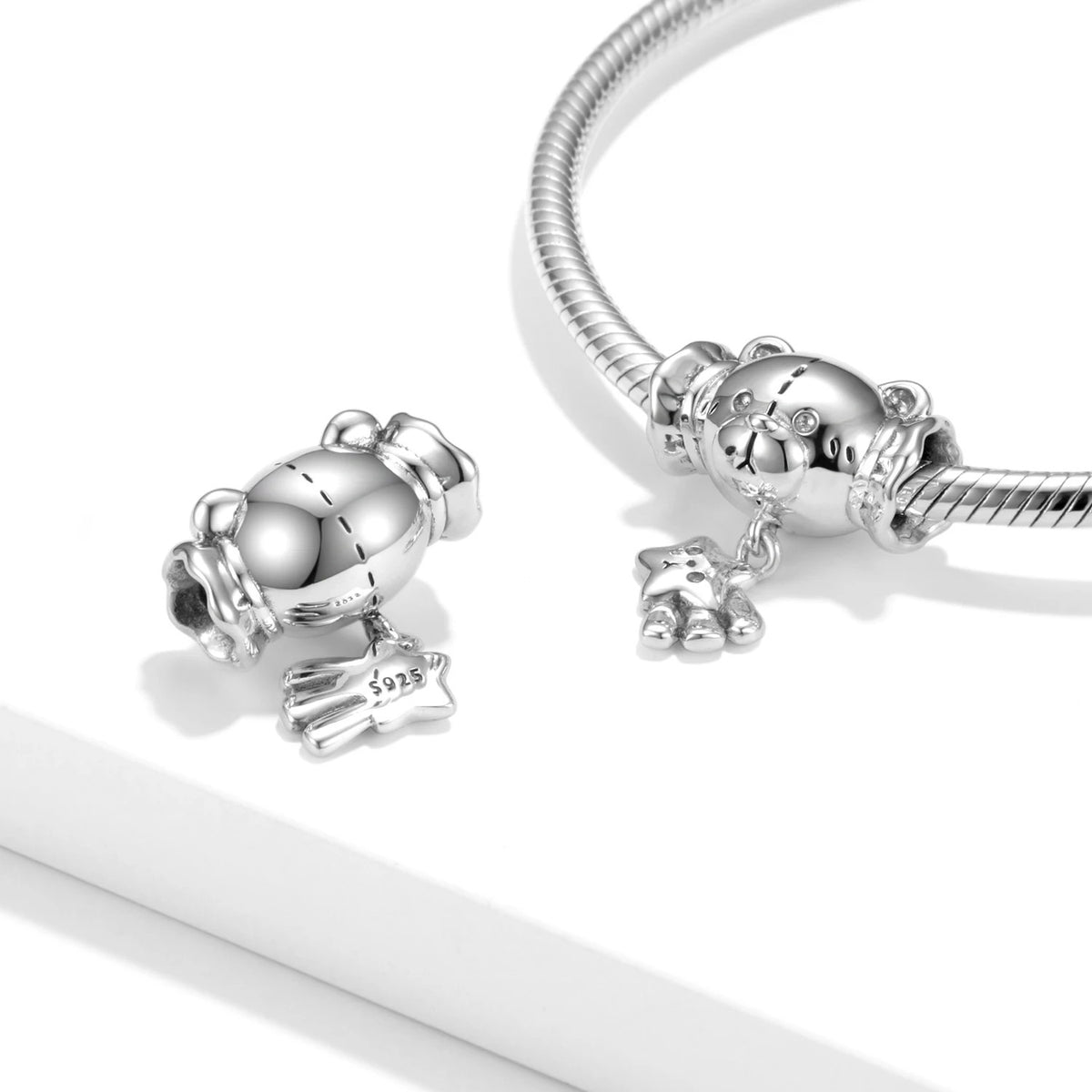 Bear & Star Dangle Charm