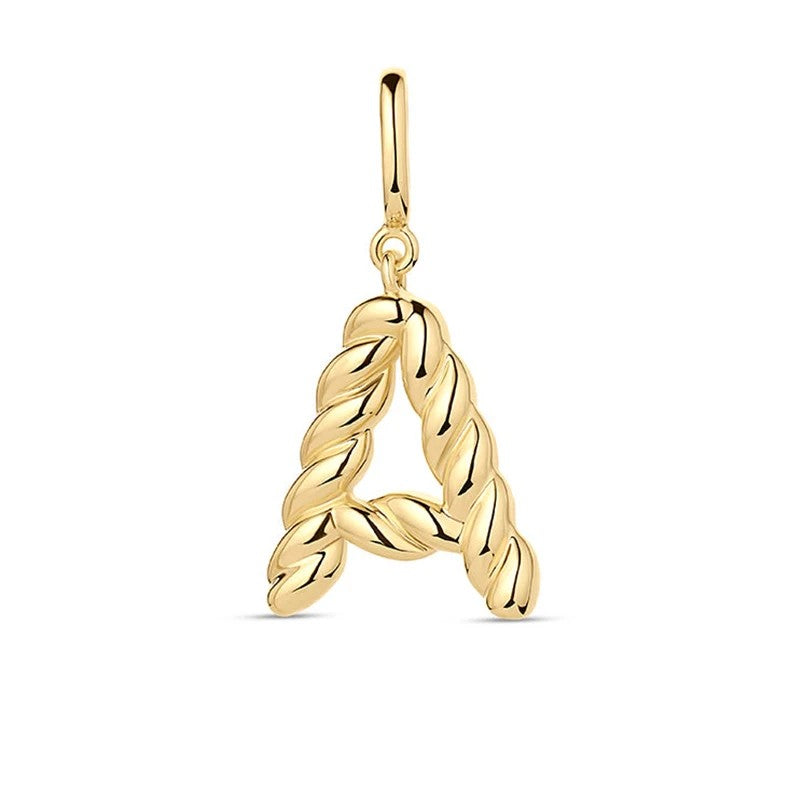 Twisted Rope Letter A Pendant