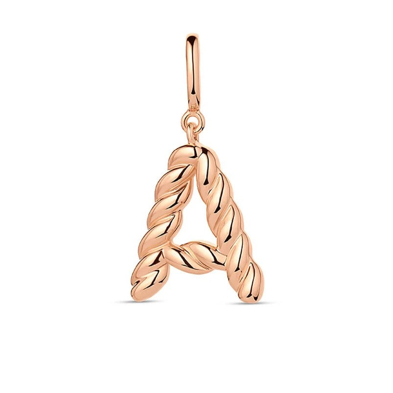 Twisted Rope Letter A Pendant