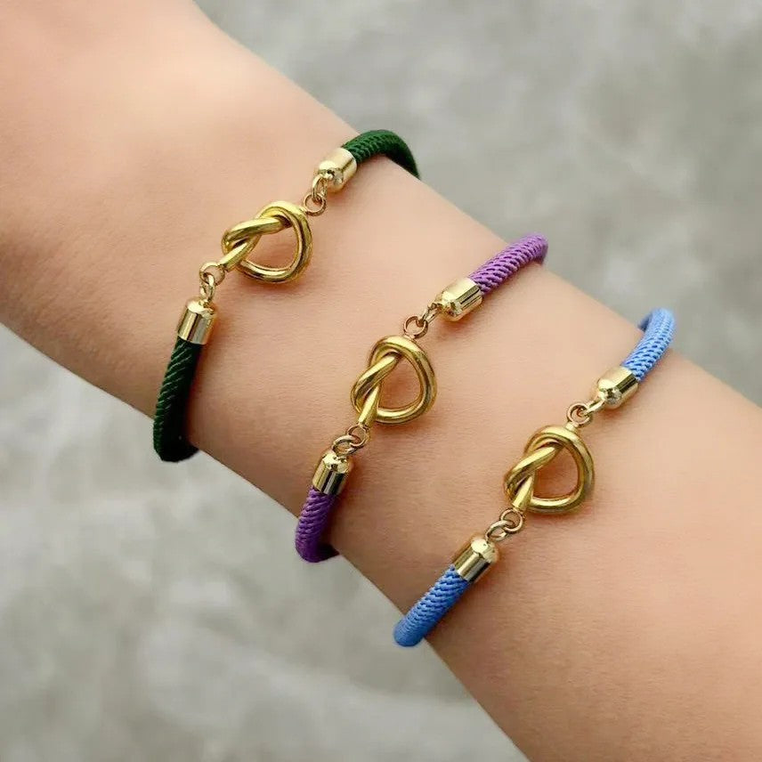 Woven Knot Heart Bracelet
