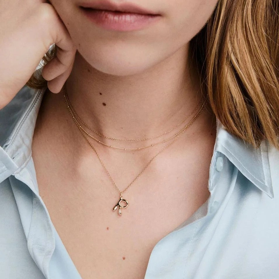 Liquid Initial Pendant Necklace