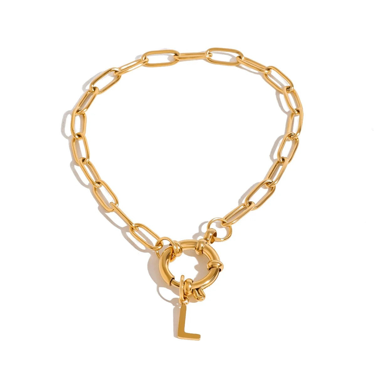 Letter L Link Bracelet