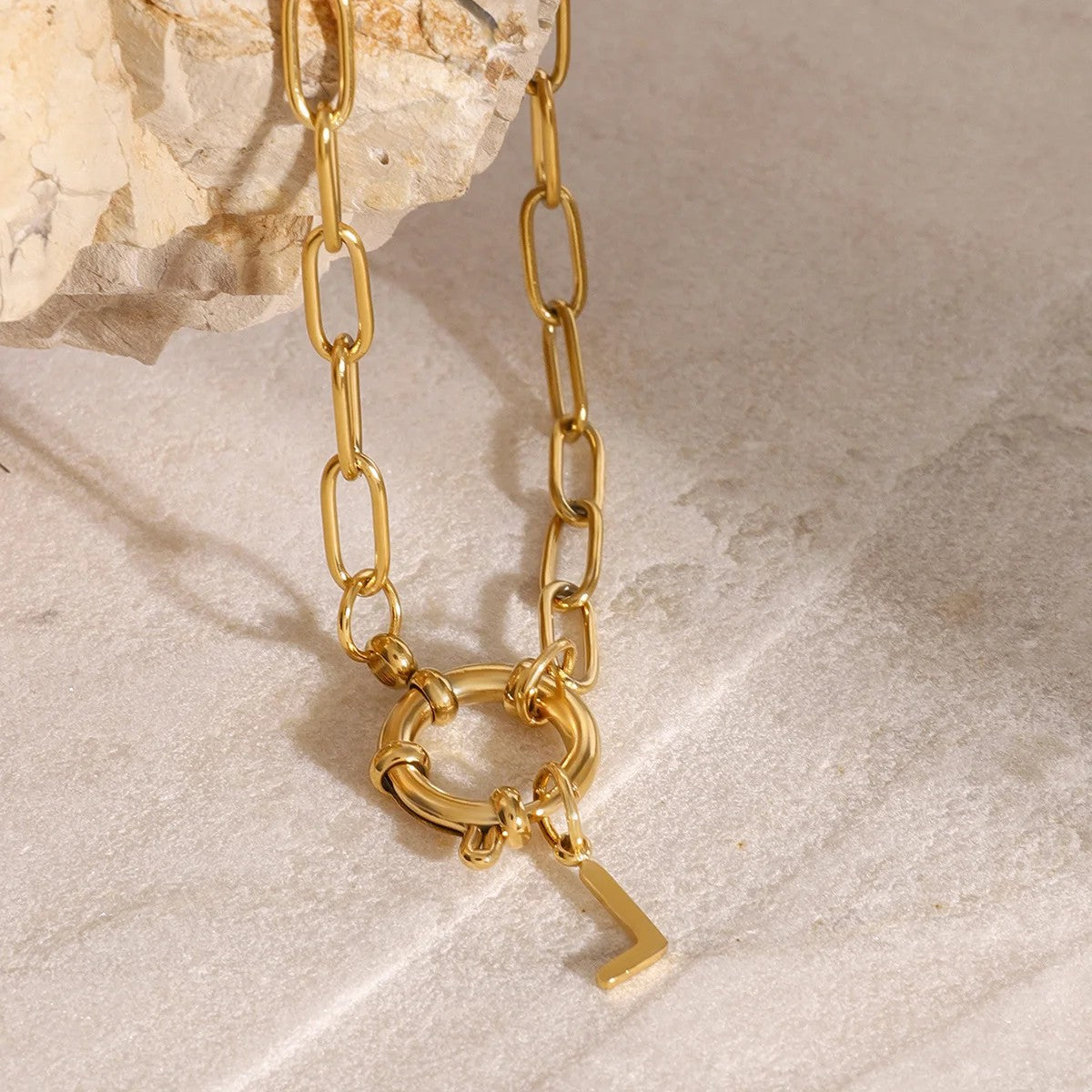 Letter L Link Bracelet