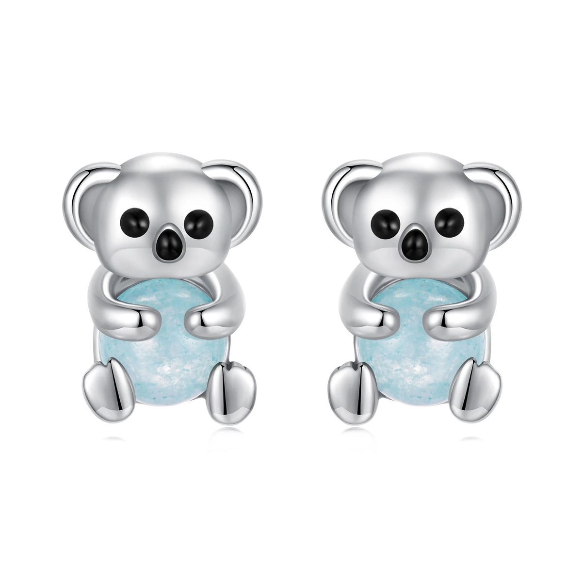 Koala Jade Stud Earrings