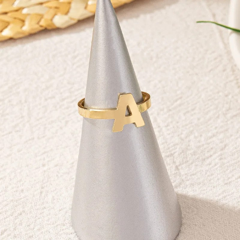 Letter Open Band Ring