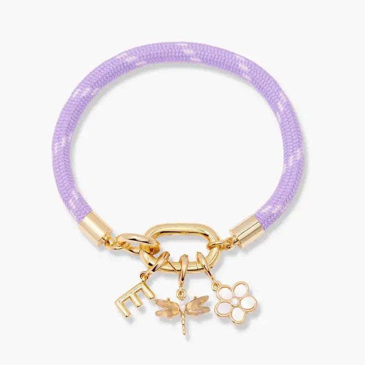 Lavender Rope Charm Bracelet