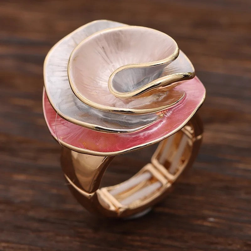 Colorful Swirl Statement Ring