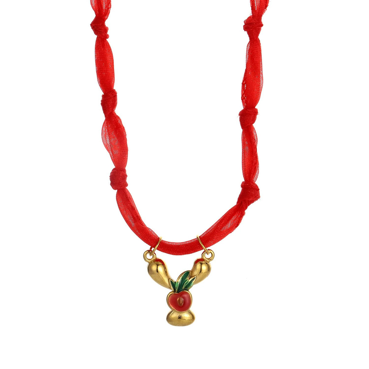 Initial Scarf Charm Necklace