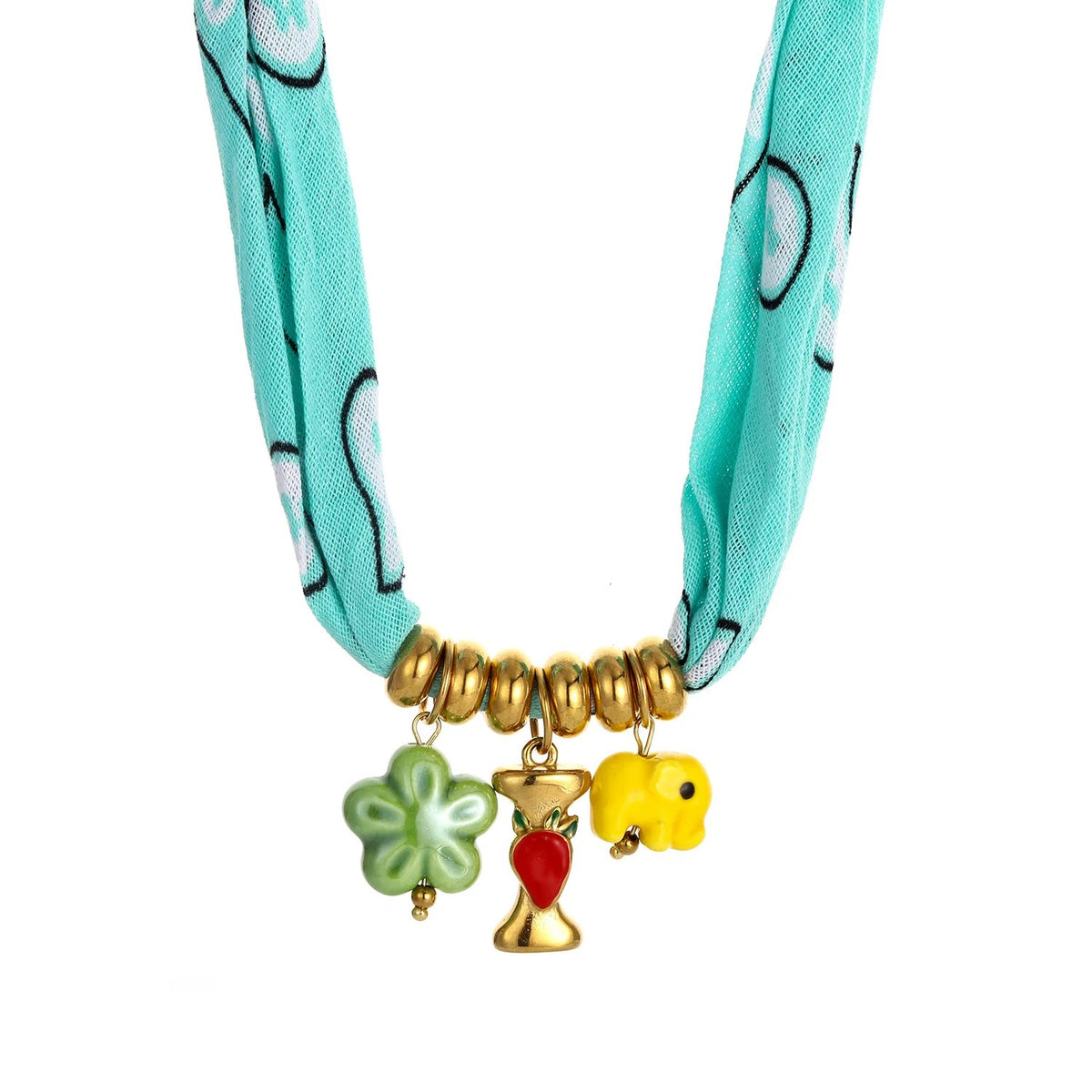 Initial Scarf Charm Necklace