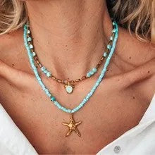 Multicolor Beaded Religious Pendant Necklace