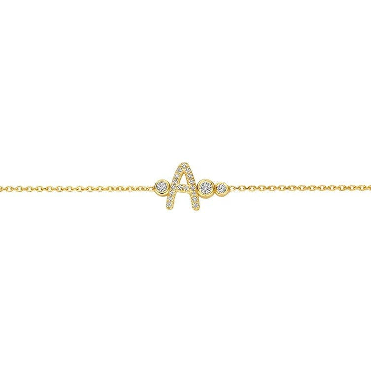 Initial & Coin Charm Bracelet Set