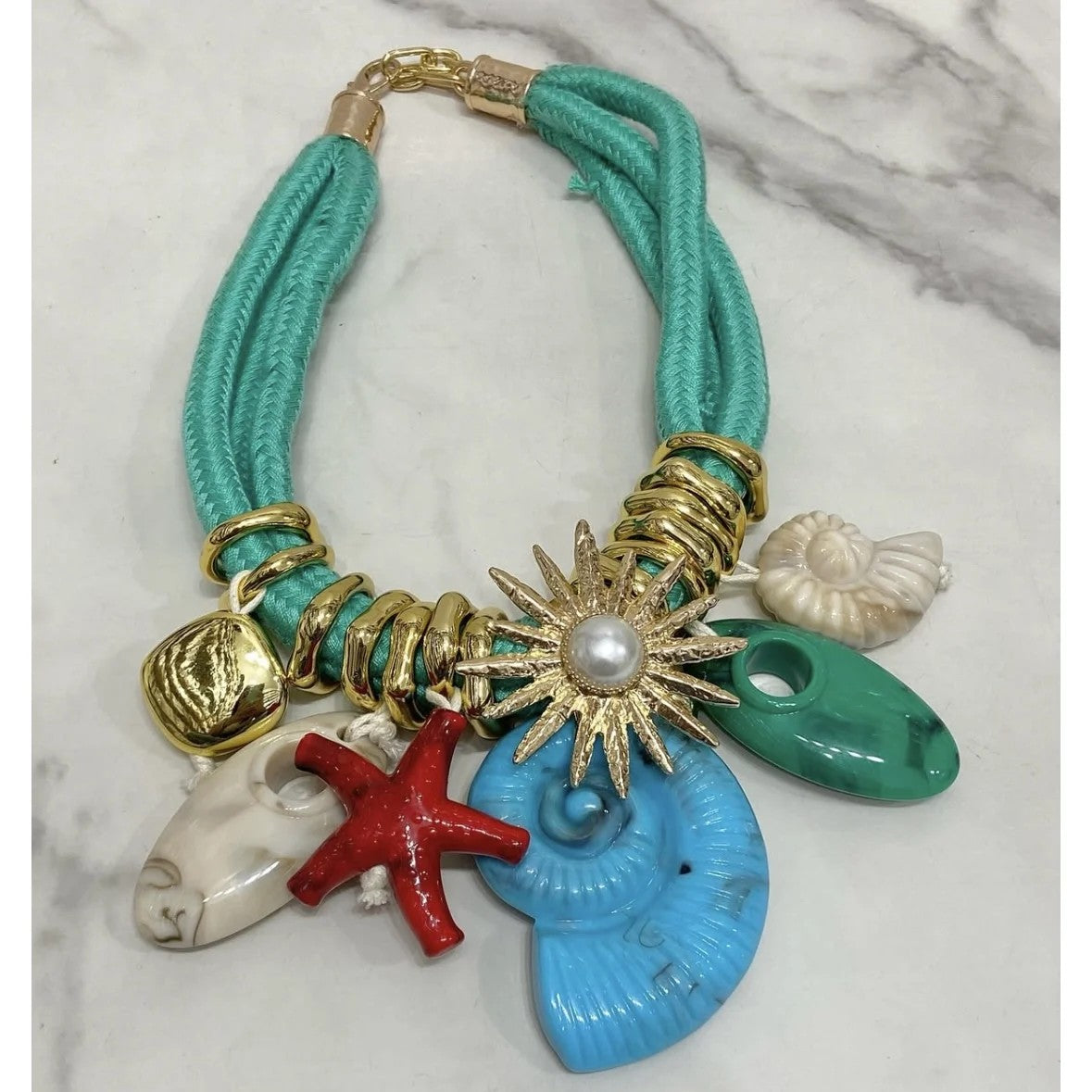 Ocean Charm Rope Necklace