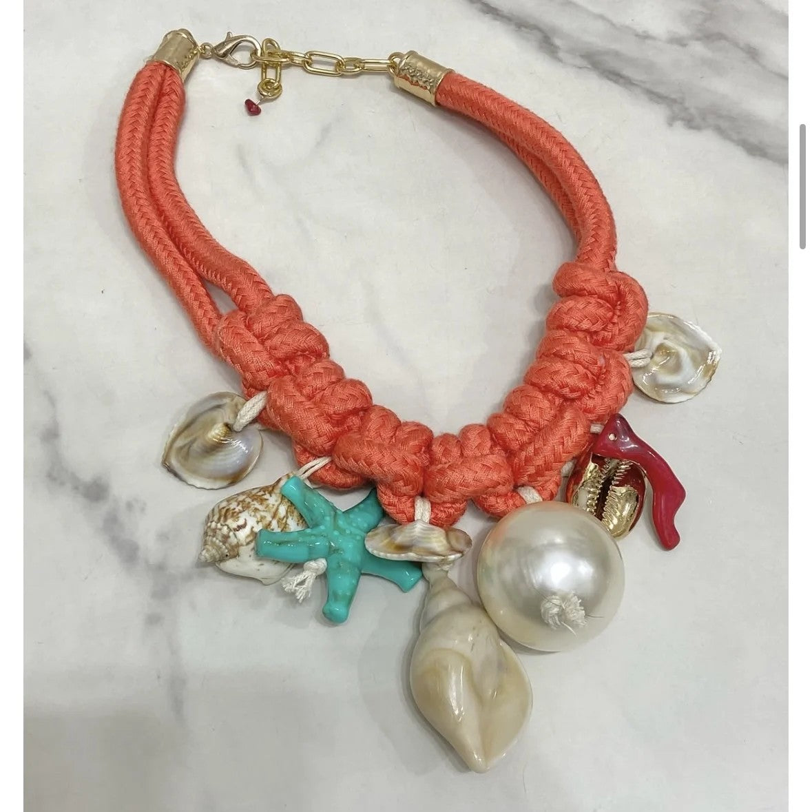 Ocean Charm Rope Necklace