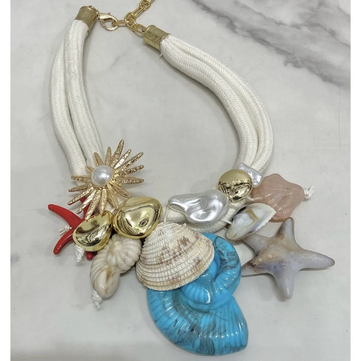 Ocean Charm Rope Necklace