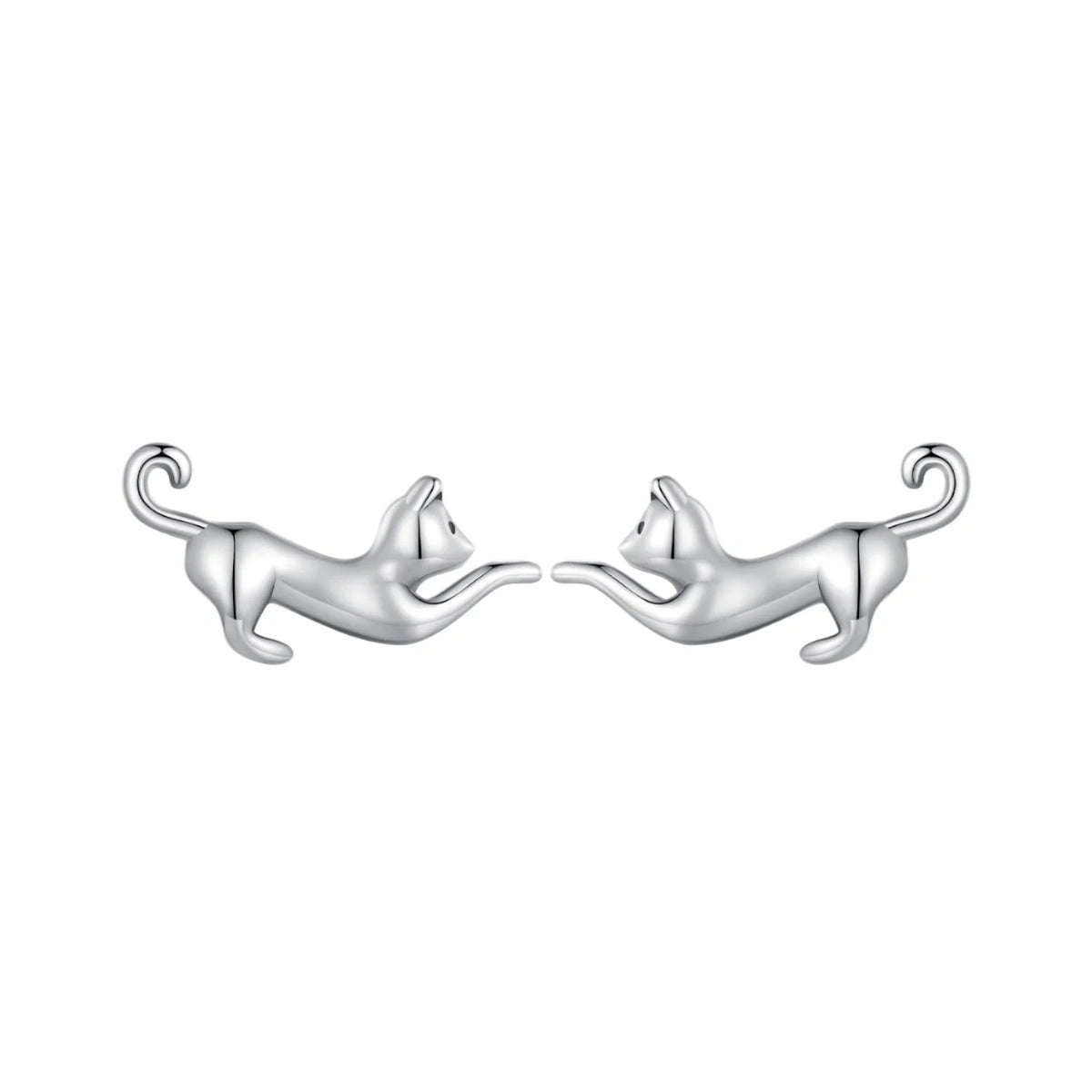 Playful Cat Stud Earrings