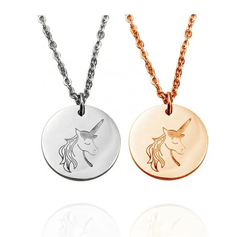 Initial Heart & Pink Crystal Necklace