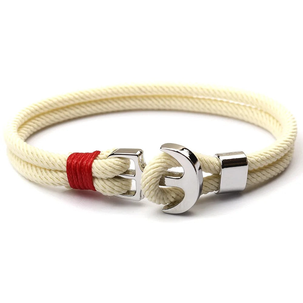 Anchor Charm Rope Bracelet