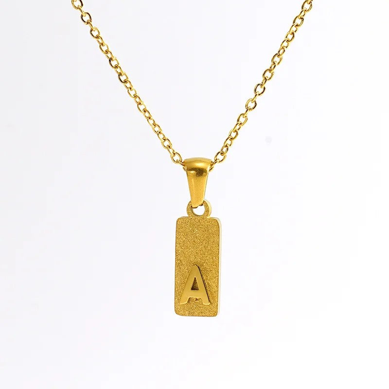 Geometric Initial Pendant Necklace