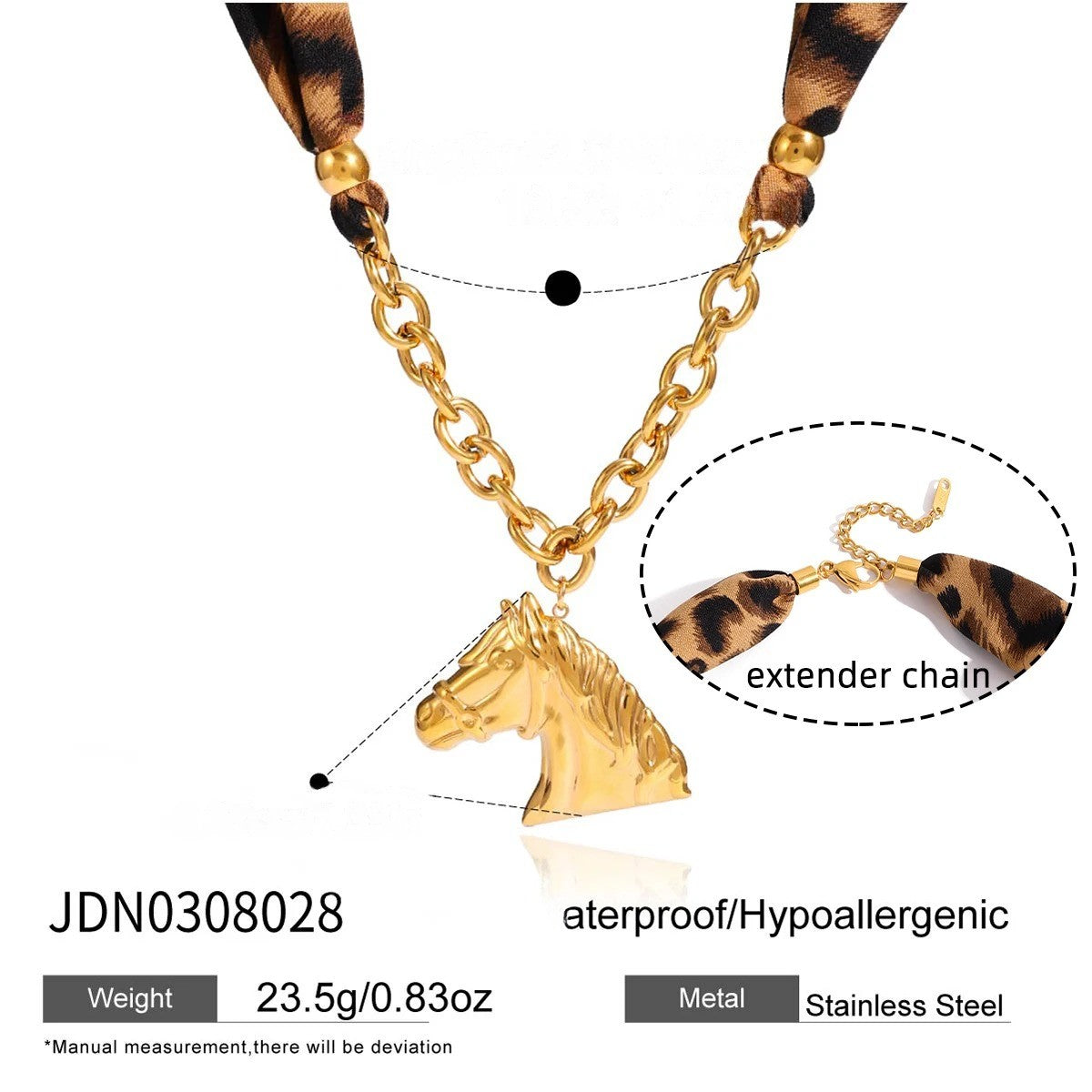 Horse Head Pendant Necklace