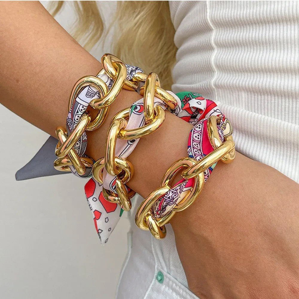 Scarf Link Chain Bracelet