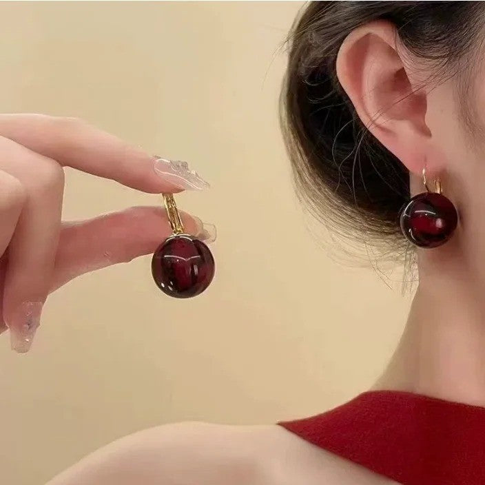 Leopard Print Round Earrings