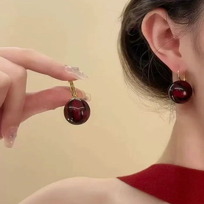 Leopard Print Round Earrings