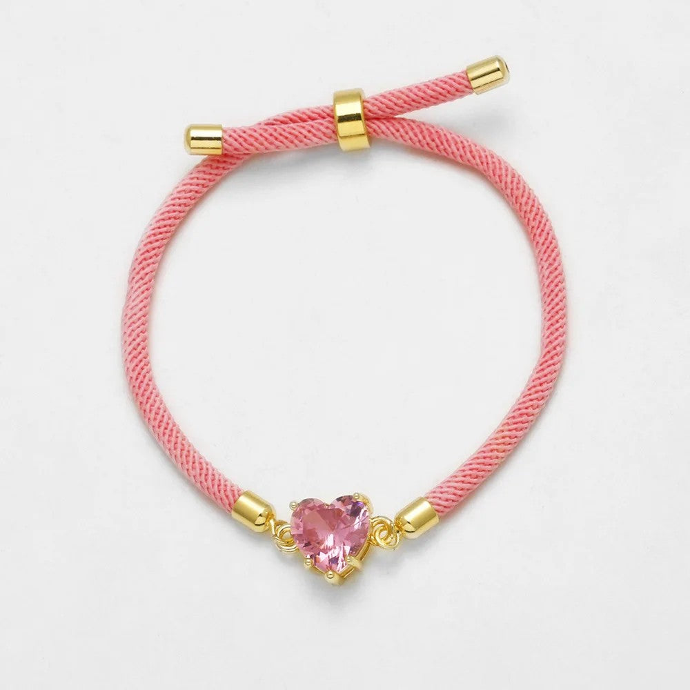 Heart Zircon Strand Bracelet