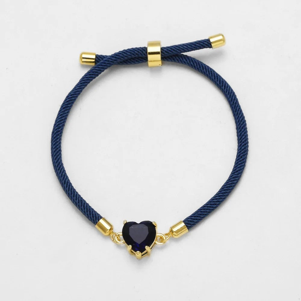 Heart Zircon Strand Bracelet