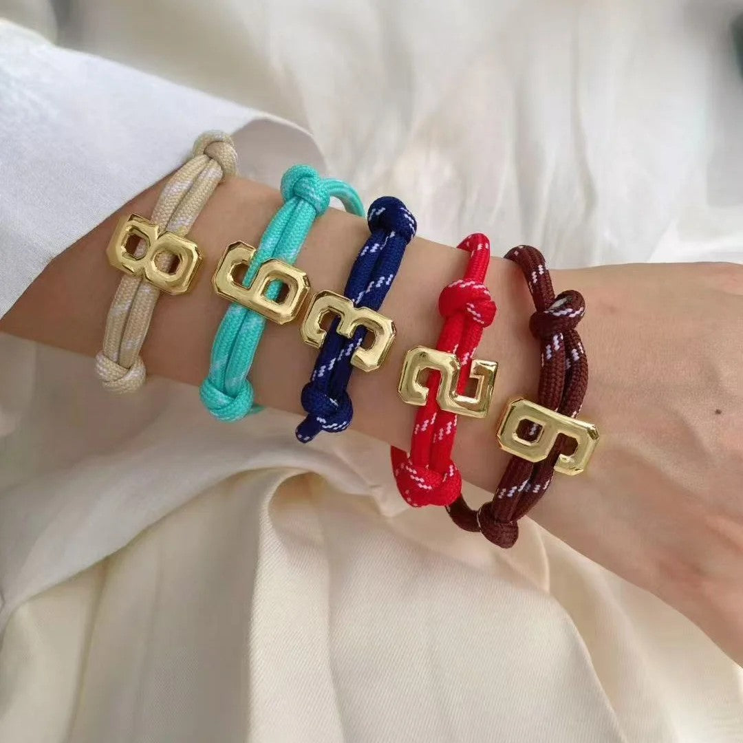 Gold-Tone Number Rope Bracelet
