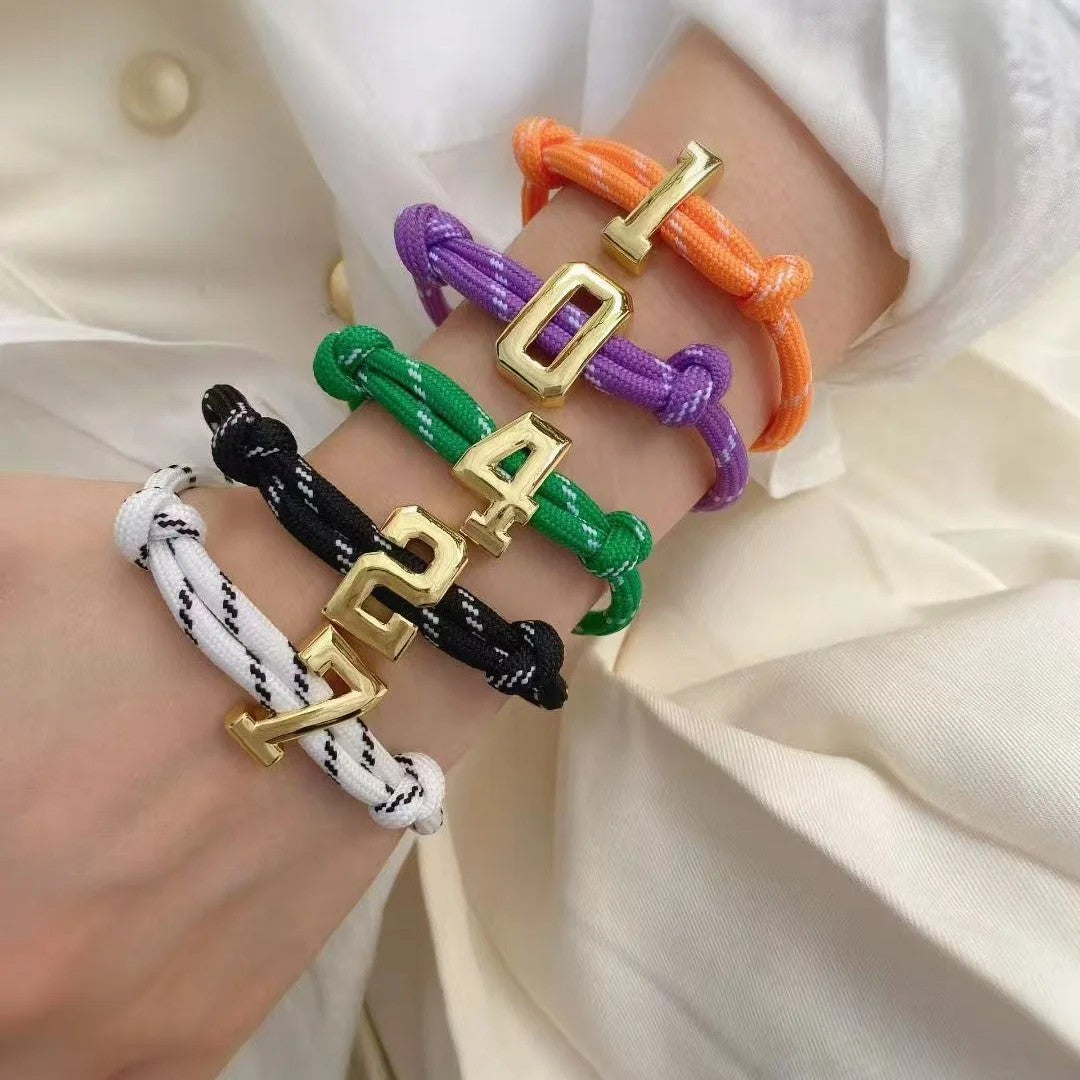 Gold-Tone Number Rope Bracelet