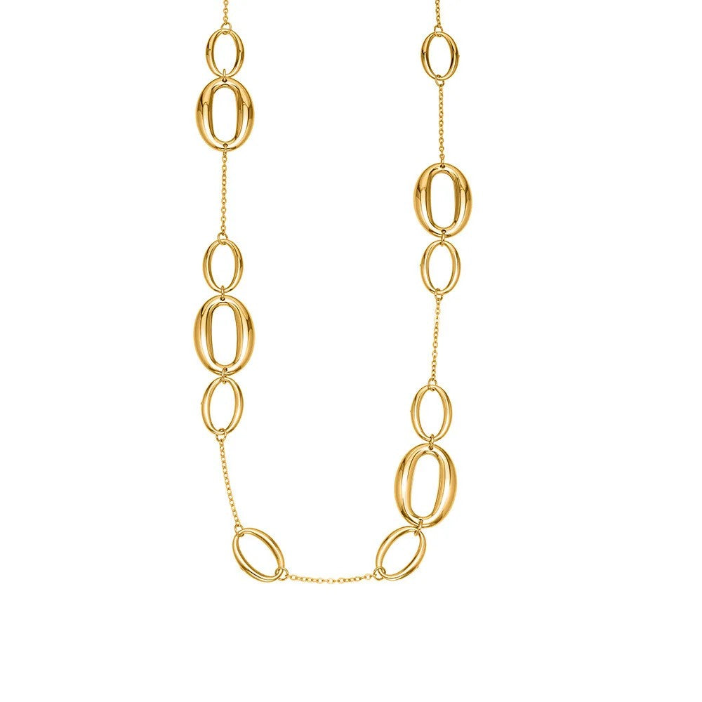 Geometric Oval Link Necklace